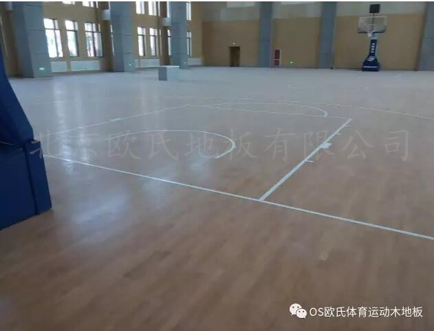 淄博市桓臺縣城南學(xué)校體育館木地板案例圖2